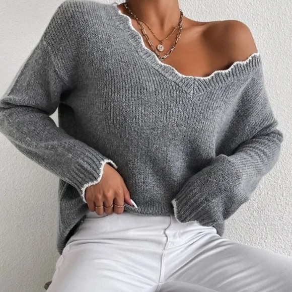 Cozy Off Shoulder Oversized Sweater Top - Picture 5 of 8